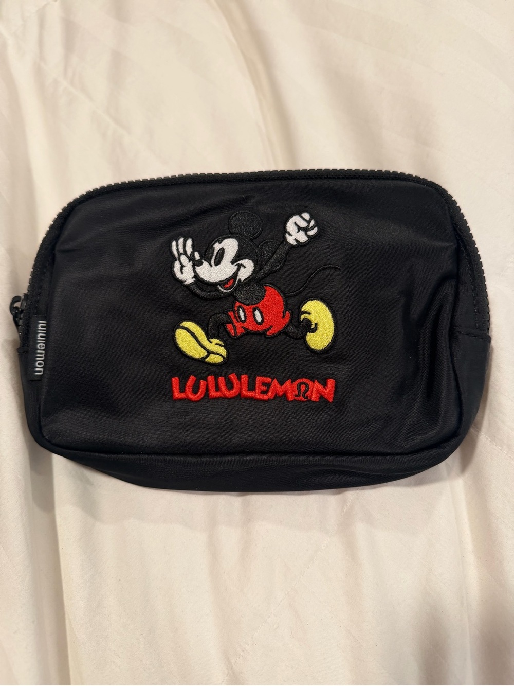 lululemon athletica Black Toiletry Pouch with Mickey Embroidery
